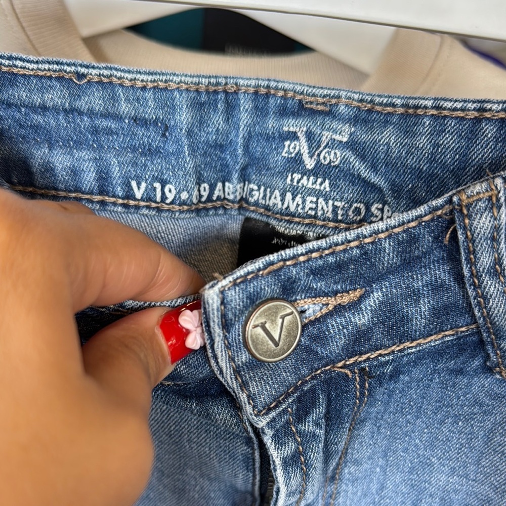 V1969 Italia Distressed Blue Jeans